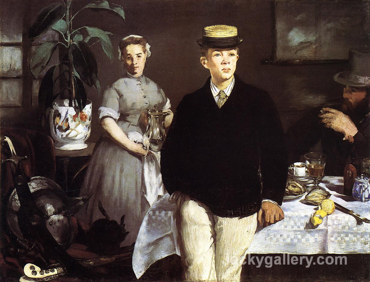 Luncheon in the Studio by Edouard Manet paintings reproduction